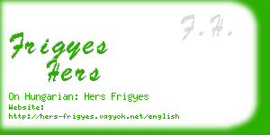 frigyes hers business card